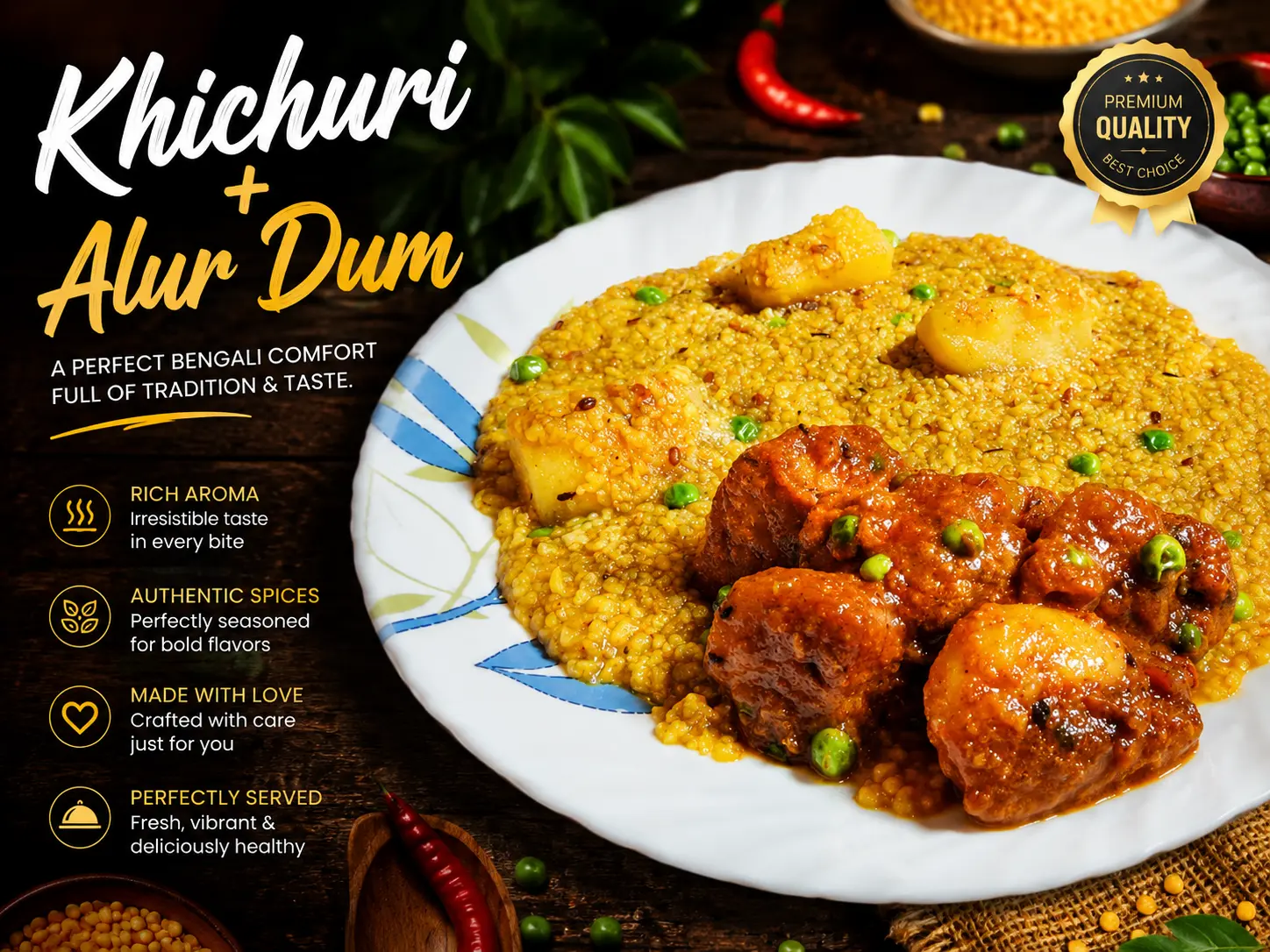 Khichuri + Alur Dum