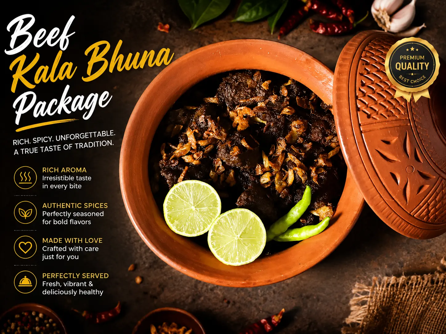 Beef Kala Bhuna Package